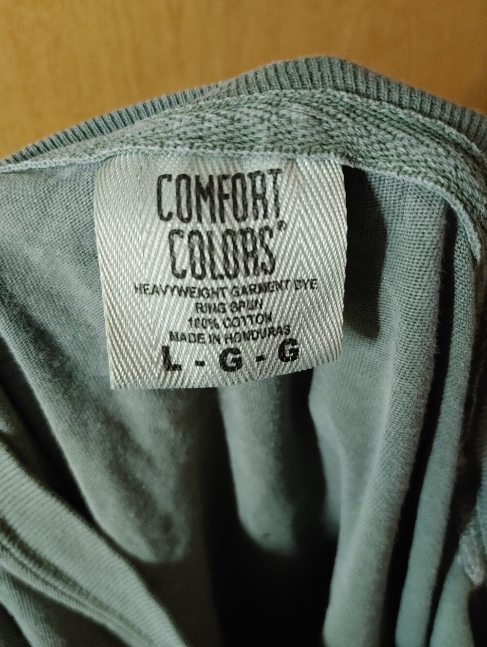 Comfort Colors Sage Green Heavyweight Tee With Mad Hatters Graphic - Picture 3 of 7